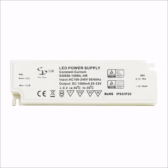 Controladores de iluminación LED de corriente constante regulable CE 50W UL TUV CCC con SCP Ocp Ovp Otp